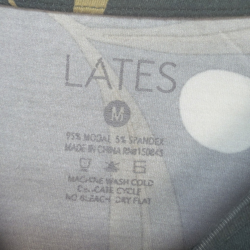 Lates By Kate Modal Pajama Set Women's Medium Olive Botanical Jogger Lounge‎ - Picture 4 of 16